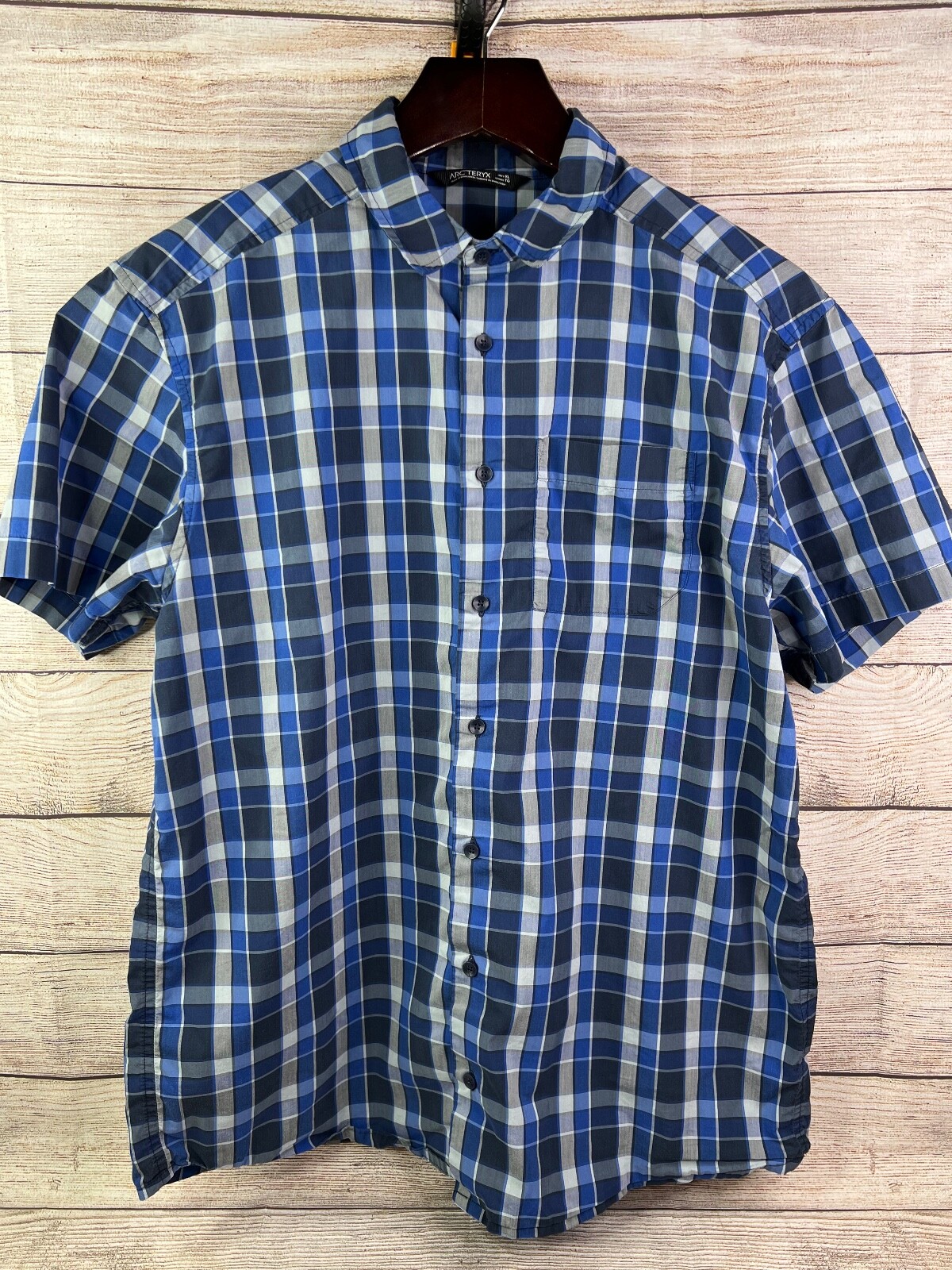 ARC'TERYX Arcteryx Camicia Uomo Blu Nera a Quadri Brohm XL