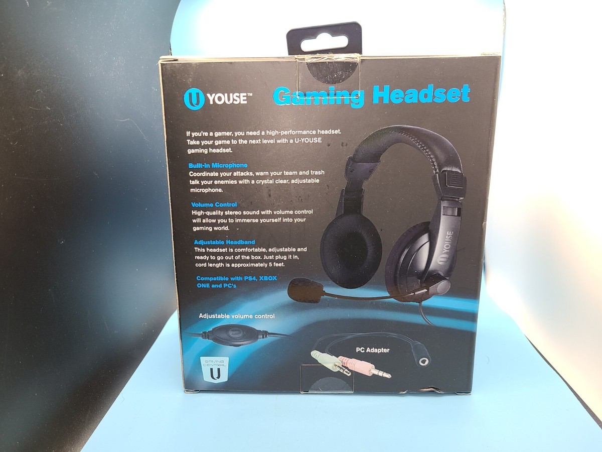 U-Youse Over the Ear Gaming Headset Xbox One, PS4, PC Black