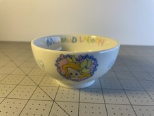 Vintage Disney Sea Baby Toddler Bowl Little Mermaid Lagoon Cute Rare Collectible