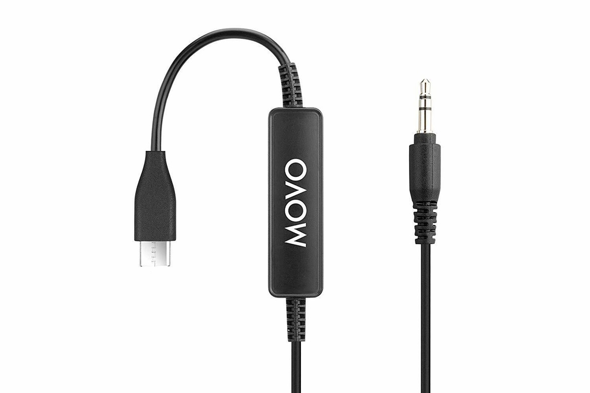 Movo TCB4 TRS Microphone Adapter to USB-C for Smartphones Tablets
