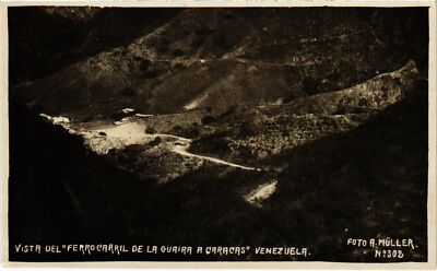 PC CPA VENEZUELA, VISTA DEL FERRO CARRIL, Vintage ECHTFOTO Postkarte (b22160)