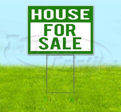 HOUSE FOR SALE 18x24 Yard Sign WITH STAKE Corrugated Bandit USA REAL ...
