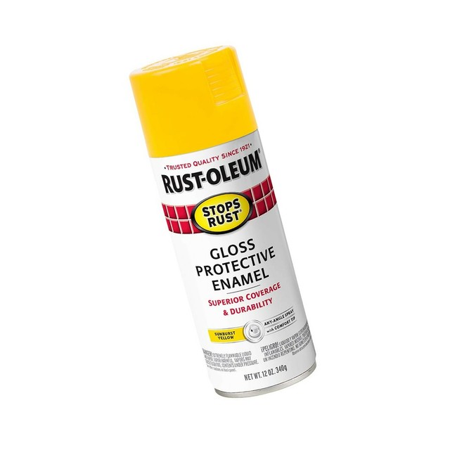 RustOleum 7747830 Stops Rust Spray Paint, 12Ounce, Gloss Sunburst