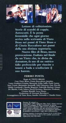 film VHS cartonato " FERMO POSTA " Tinto Brass con Cinzia ...