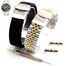 Steel and Silicone Replacement Watch Band Fits Citizen AT4004-52E E650-S075157