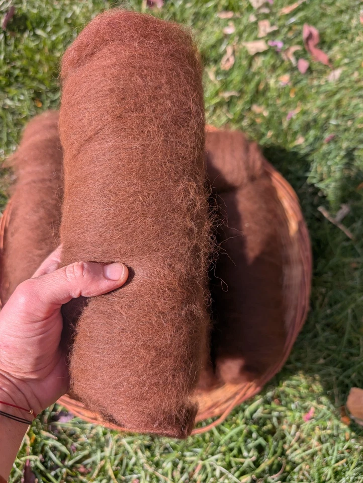 3 Carded Alpaca Batts (About 6-6.5 Oz) Handmade By Me - Image 2 of 4