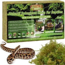 9OZ Natural Sphagnum Moss Reptiles 14QT Green Terrarium Long Fiber Bedding