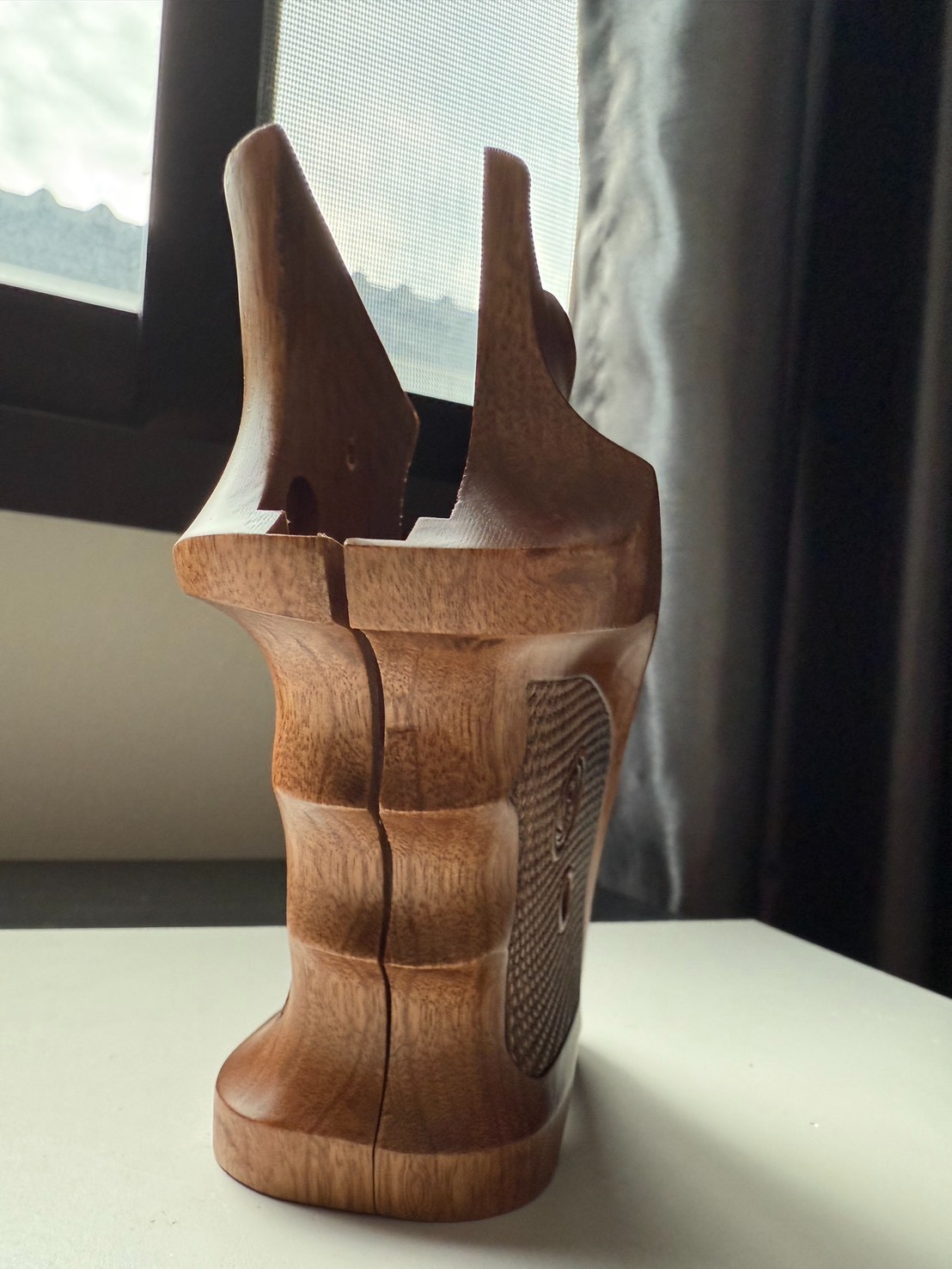 New Handcrafted Padauk Wood Grips for Ruger Mark II (ONLY), Right-Handed