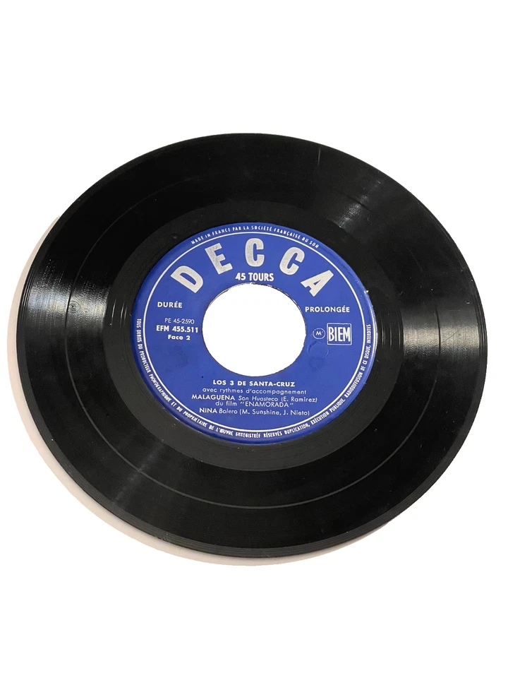 "Los 3 de Santa Crus " - Malaguena - 7" - 45 RPM (#9) - Image 3 of 3