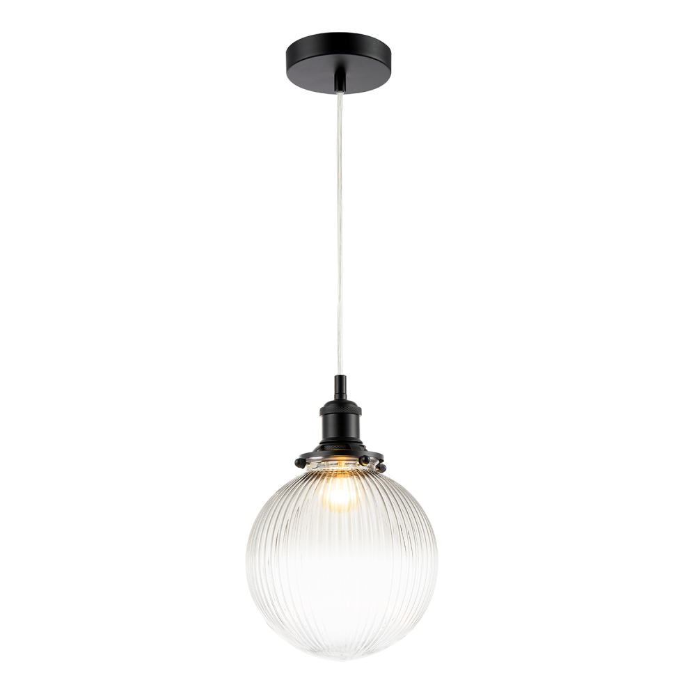 Traditional Vintage Lantern Pendant Light in Matte Black with Glass Shade by ...