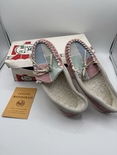 Vintage Ladies Moccasin Muti Color Slippers Size 6