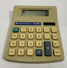 Texas Instruments TI-1795 Plus Desktop Solar Powered Calculator Tested Working