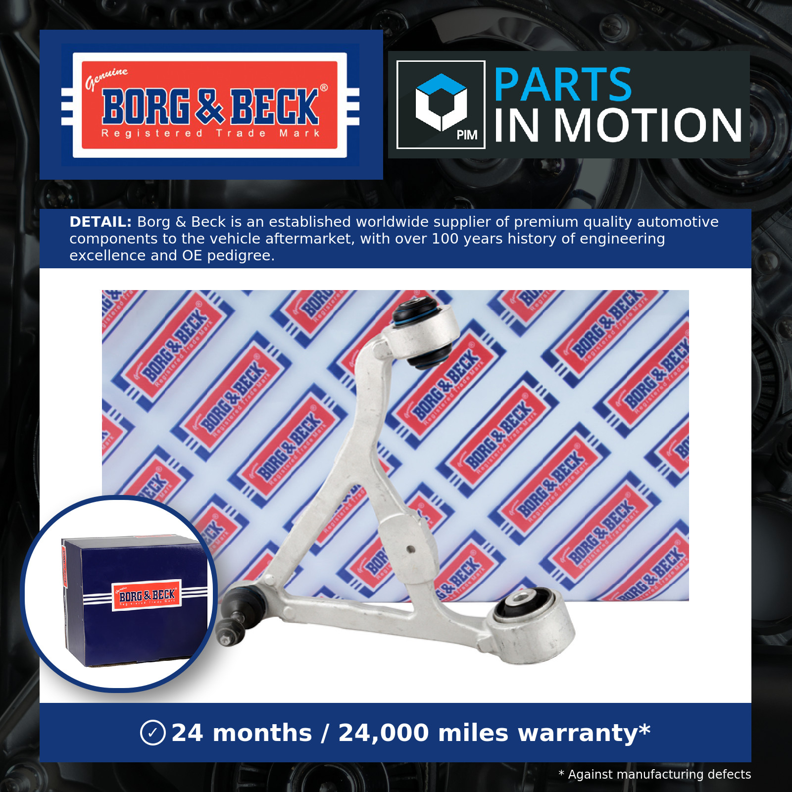 Wishbone / Suspension Arm BCA6663 Borg & Beck Track Control C2C10226 C2C10439