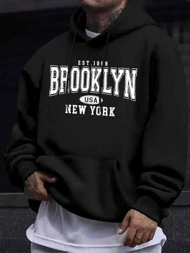 Best-selling Men's Oversized Long-Sleeved Hooded Jacket for Autumn-Winter. Brook video thumbnail