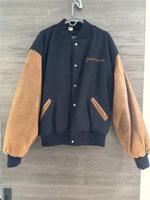 Vintage Qualcomm Executive Jacket Promo Varsity Finance NYSE  Leather