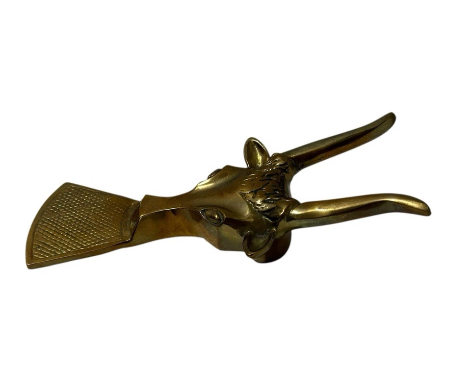 Vintage Brass Bull Head Boot Jack Shoe Horn 9.5” - Image 3 of 3