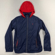 POLO RALPH LAUREN Kid's Boy's Hooded Jacket Size XL 18-20 Zip Logo Wind Break
