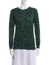 PRADA SS 2017 Polka Dot Virgin Wool Tunic Sweater Green S US 4 Miuccia Prada
