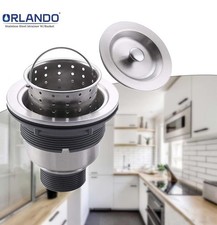 Home Kitchen Sink 3-1/2 Inch Stainless Steel Drain Assembly With Strainer Basket