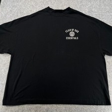 Fear of God Essentials Unversity Mens Black Cotton Logo Oversized T Shirt XXL