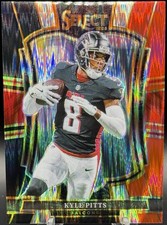 2025 Panini Select #147 Kyle Pitts Black and Red Prizm Shock Falcons
