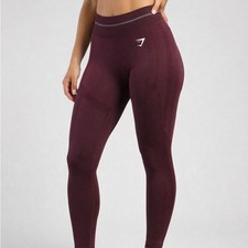 Gymshark Embody Leggings   Dark Ruby   Women  s Small NWT