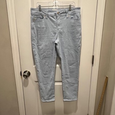 Seven7 Womens Starlette Crop Jeans Stretch Light Blue Size 14