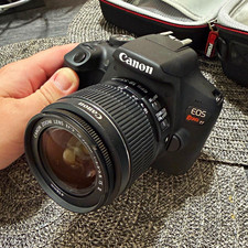 Canon EOS Rebel T7 DSLR 24.1MP w/ EF-S 18-55mm Lens, Case, USB Flash