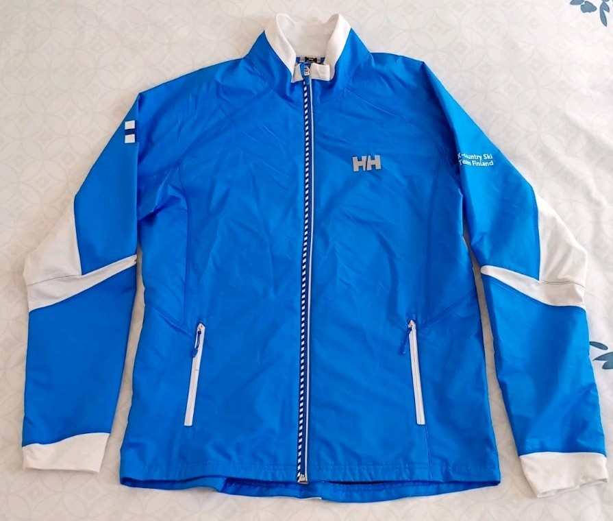 Helly Hansen X-Country Ski Team Finland Chaqueta Azul HH Carreras Talla Mediana