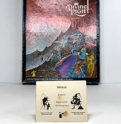 Vintage 1979 TSR - Divine Right ''TROLLS'' Identity Card Replacement Piece ONLY