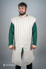 Burgschneider - Sleeveless Gambeson Natural medieval fantasy costume