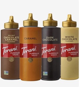 Torani Puremade Dessert & Drink Sauce Variety Pack, 4 Flavors, 16.5 oz Each