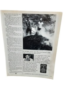 1985 Jack Daniels Whiskey Print Ad Jack Bateman Charcoal