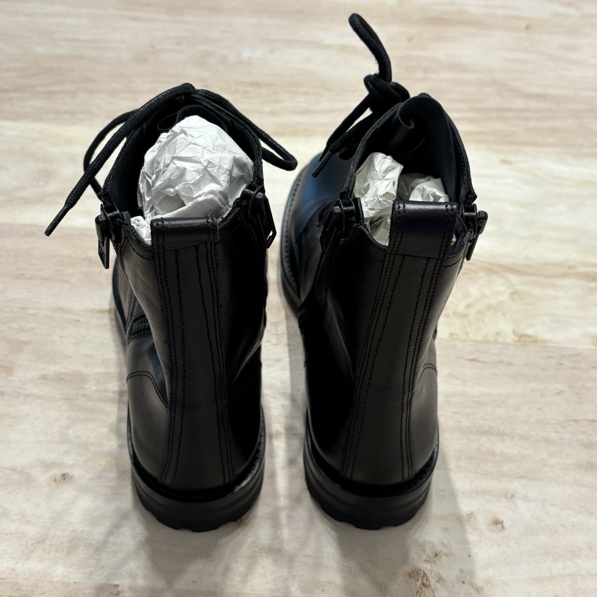 THE KOOPLES $425 Black Leather Carry-over Boots, Size EU 43/US 10 Leather cowboy boots The Kooples Black size 39 EU in Leather  main image 4