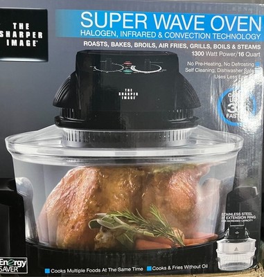 SUPER WAVE OVEN Sharper Image 1300 Watt,16 Quart Halogen Infrared Convection.