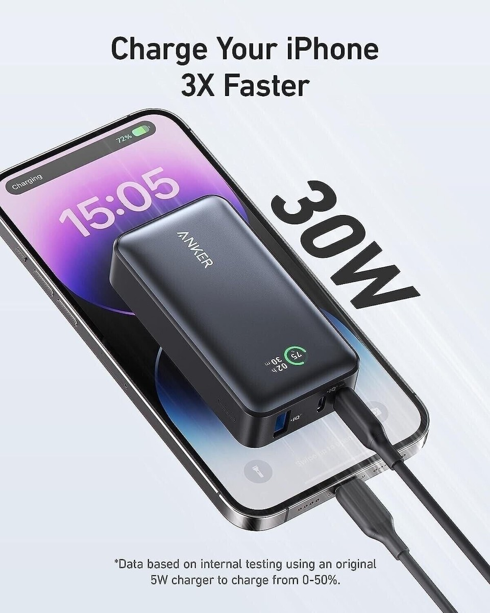 Anker Power Bank 10K mAh, Power IQ 3.0 Portable Charger with PD