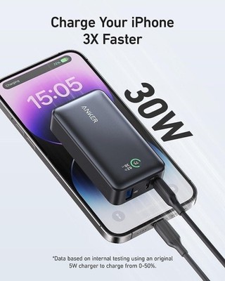 Anker Power Bank 10K mAh, Power IQ 3.0 Portable Charger with PD