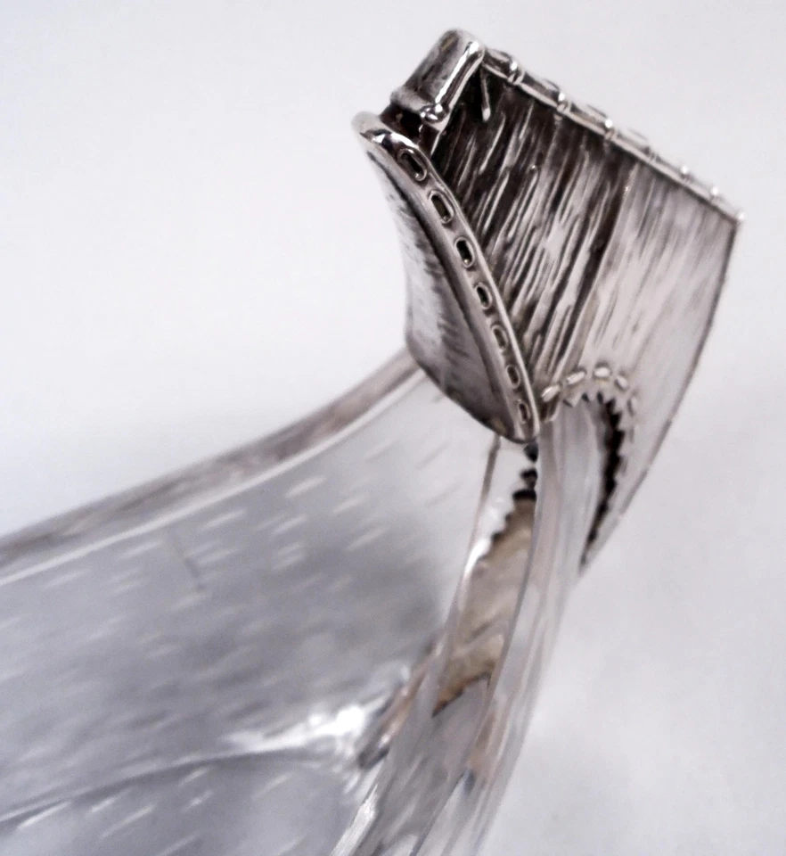 Antiguo plato de olivo 50 renacimiento colonial canoa india americana plata de ley Foto 4 de 4