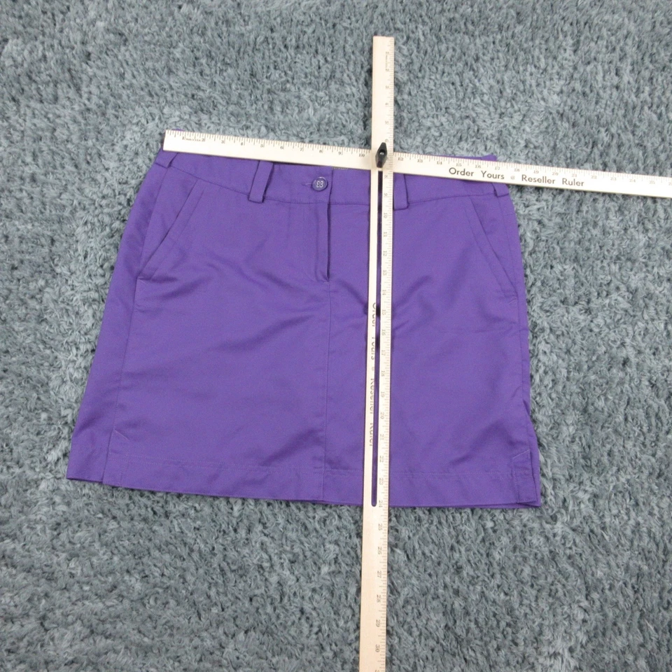 Pantalones Cortos Atléticos Nike Golf Skort Para Mujer 10 Medianos Púrpura Tour Performance Dri-Fit Foto 3 de 4