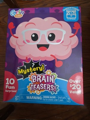 New Sealed Grin Studios Mystery Brain Teasers Box 10 fun surprises Fidget Game 