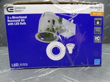 Commercial Electric 3in Directional Recessed Kit w/ Light Bulb 91266 (Open Box)
