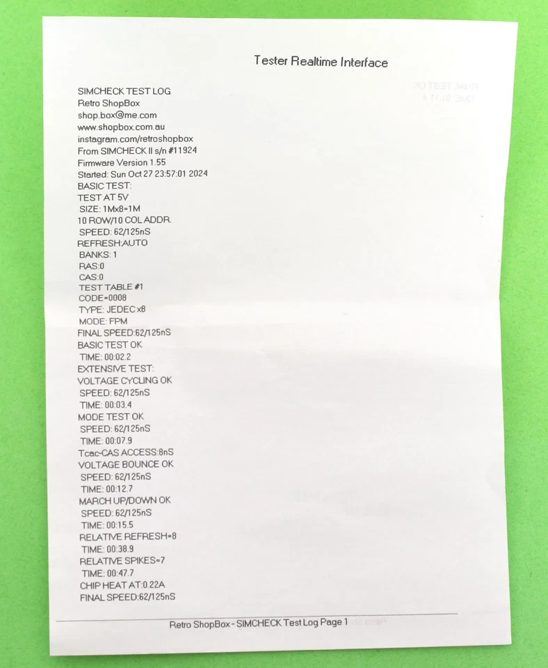 30 Pin 4MB RAM (4x1MB Modules) Non Parity 5V 70ns Mitsubishi Memory *TESTED* - Image 3 of 4