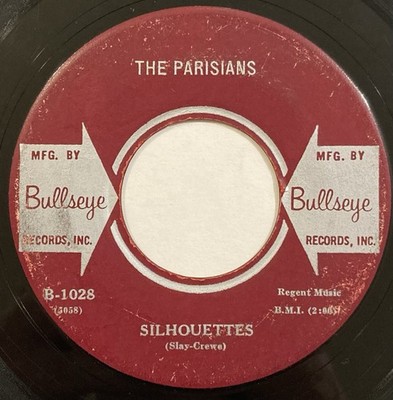 The Parisians   Silhouettes / Planters Cafe   Bullseye - B-1028   1959 45 RPM 7''