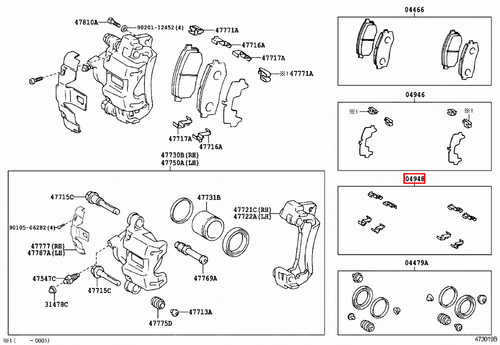 Genuine LandCruiser 105 80 79 Series HZJ FZJ HDJ FJ VDJ Rear Brake Disc Clip Set - Picture 12 of 20