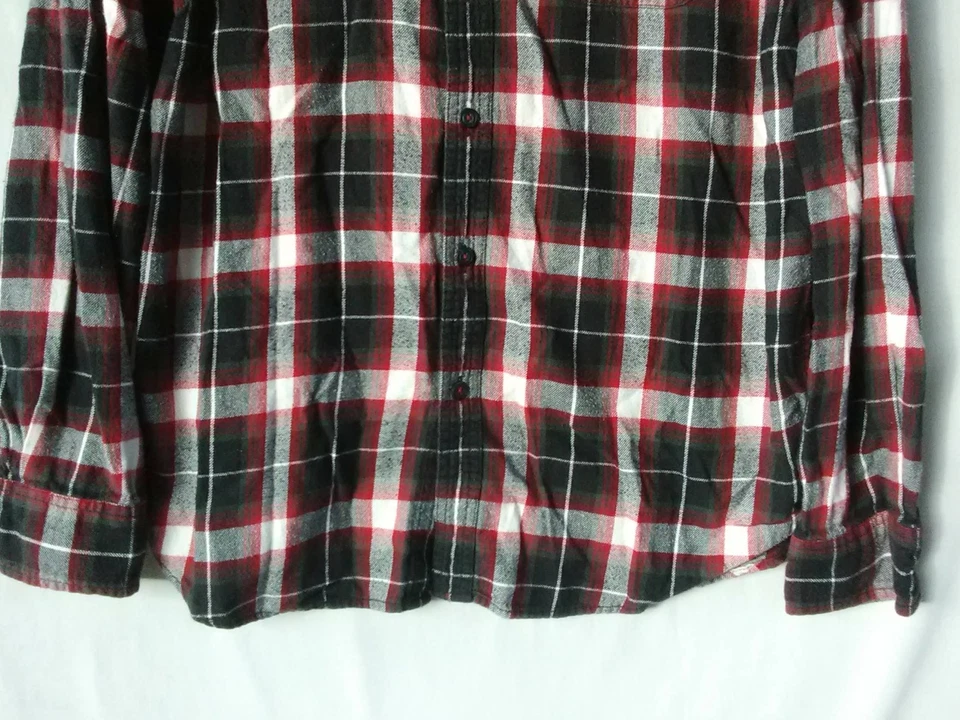 Мужская рубашка XL American Eagle фланелевая клетчатая с длинным рукавом на пуговицах мужской топ - Изображение 3 из 4