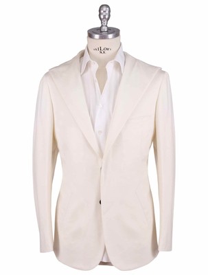 Kiton Knt White Cotton Cashmere Pa Blazer Mod. King TNG4 Man