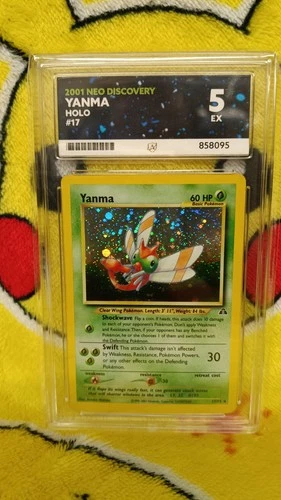 Pokemon 2001 Neo Discovery Yanma Holo 17/75 Ace Graded 5 EX