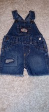 Carter's Boys Denim Overall Shorts EUC Size 6 Months