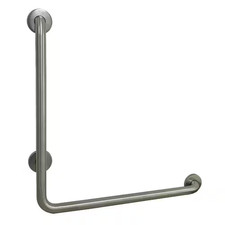 L-Shaped 24 In. X 1-1/4 In. Grab Bar in Brushed Nickel