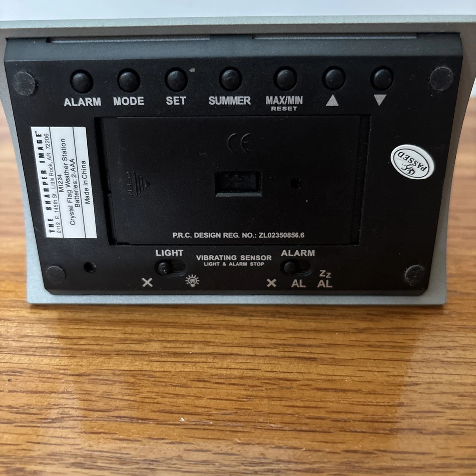 Sharper Image Crystal Flag World Time & Weather Station  - Image 3 of 3